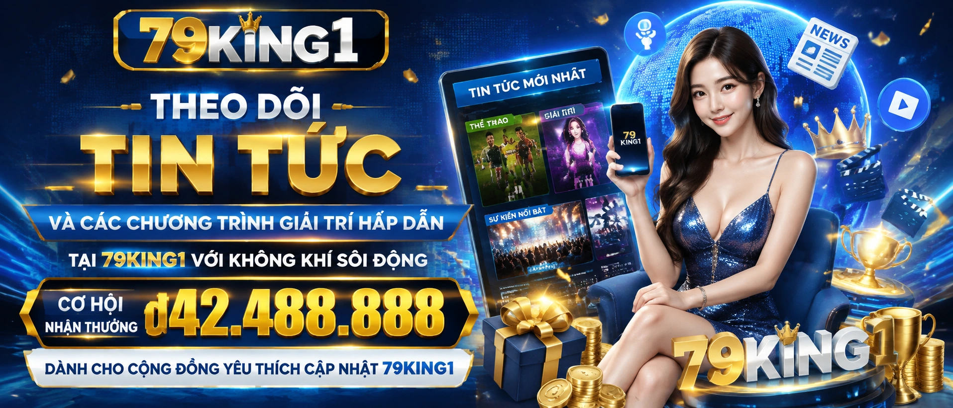 Màn hình cập nhật tin tức và thông báo nền tảng